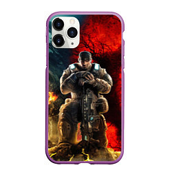Чехол iPhone 11 Pro матовый Gears of War Маркус Феникс, цвет: 3D-фиолетовый