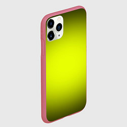 Чехол iPhone 11 Pro матовый Кислотный желтый с градиентом, цвет: 3D-малиновый — фото 2