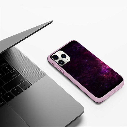 Чехол iPhone 11 Pro матовый Реальность космоса / 3D-Розовый – фото 3