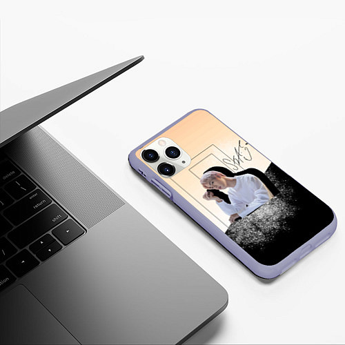 Чехол iPhone 11 Pro матовый Джин и его тень / 3D-Светло-сиреневый – фото 3
