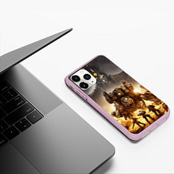 Чехол iPhone 11 Pro матовый Gears Tactics, цвет: 3D-розовый — фото 2