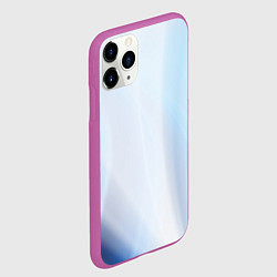 Чехол iPhone 11 Pro матовый Светлые синие и голубые волны, цвет: 3D-фиолетовый — фото 2