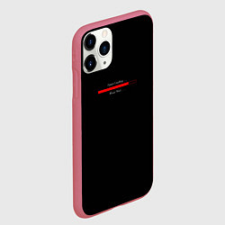 Чехол iPhone 11 Pro матовый Надпись Future loading, цвет: 3D-малиновый — фото 2