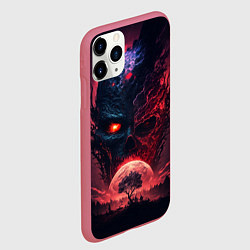 Чехол iPhone 11 Pro матовый Планета демонов, цвет: 3D-малиновый — фото 2