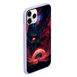 Чехол iPhone 11 Pro матовый Планета демонов, цвет: 3D-светло-сиреневый — фото 2