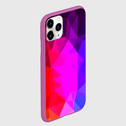 Чехол iPhone 11 Pro матовый Битва градиентов неон, цвет: 3D-фиолетовый — фото 2