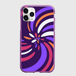 Чехол iPhone 11 Pro матовый Галактика цветов, цвет: 3D-фиолетовый