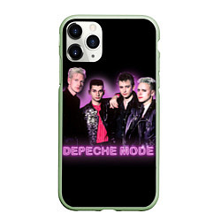 Чехол iPhone 11 Pro матовый 80s Depeche Mode neon, цвет: 3D-салатовый