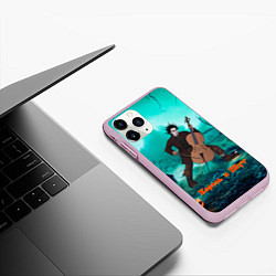 Чехол iPhone 11 Pro матовый Горшок с контрабасом, цвет: 3D-розовый — фото 2