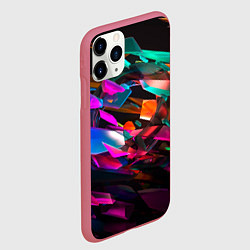 Чехол iPhone 11 Pro матовый Множество цветного металла, цвет: 3D-малиновый — фото 2