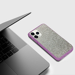 Чехол iPhone 11 Pro матовый Шипение сломанного телевизора, цвет: 3D-фиолетовый — фото 2