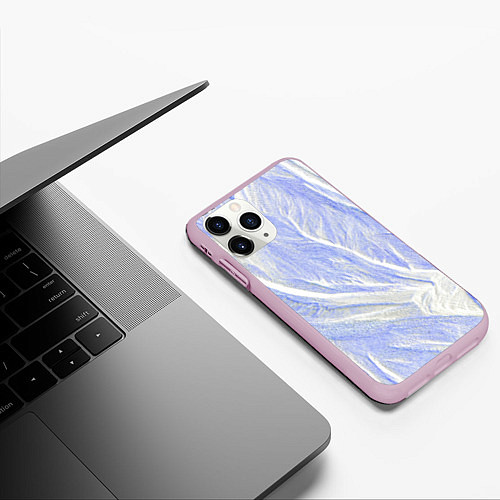 Чехол iPhone 11 Pro матовый Безмолвное пространство / 3D-Розовый – фото 3