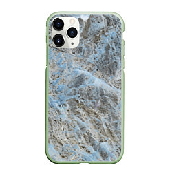 Чехол iPhone 11 Pro матовый Паутина белая, цвет: 3D-салатовый
