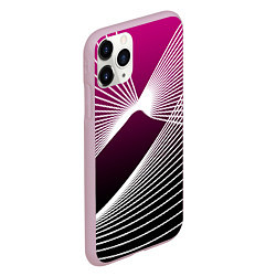 Чехол iPhone 11 Pro матовый Авангардная растровая композиция, цвет: 3D-розовый — фото 2