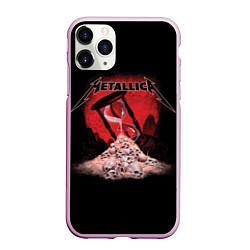 Чехол iPhone 11 Pro матовый Metallica - время, цвет: 3D-розовый