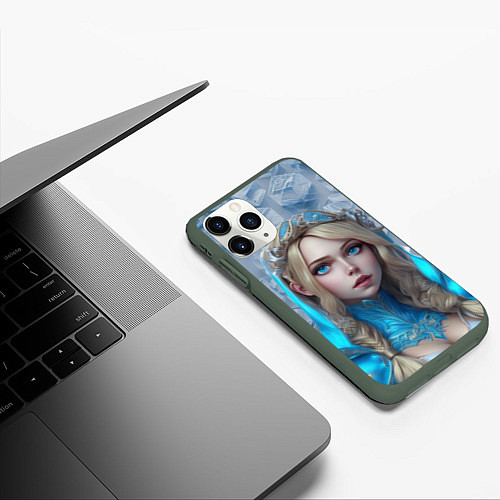 Чехол iPhone 11 Pro матовый Dota 2 Crystal Maiden / 3D-Темно-зеленый – фото 3