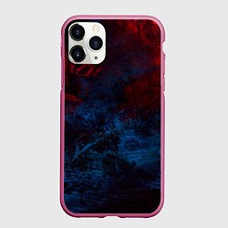 Чехол iPhone 11 Pro матовый Космическая абстракция битва, цвет: 3D-малиновый