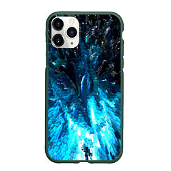 Чехол iPhone 11 Pro матовый Холодная масляная краска, цвет: 3D-темно-зеленый