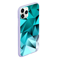 Чехол iPhone 11 Pro матовый Green abstraction, цвет: 3D-светло-сиреневый — фото 2