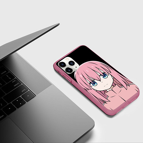 Чехол iPhone 11 Pro матовый Хиторо Одинокий рокер / 3D-Малиновый – фото 3