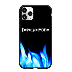 Чехол iPhone 11 Pro матовый Depeche Mode blue fire, цвет: 3D-черный