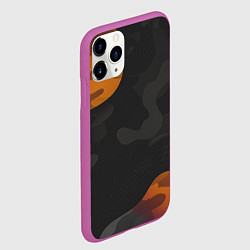 Чехол iPhone 11 Pro матовый Необычный камуфляж, цвет: 3D-фиолетовый — фото 2