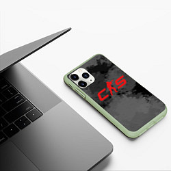 Чехол iPhone 11 Pro матовый Counter Strike 2 - В смоке, цвет: 3D-салатовый — фото 2