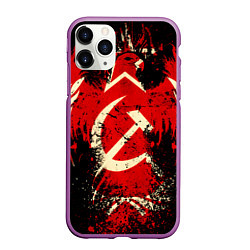 Чехол iPhone 11 Pro матовый Советский союз, цвет: 3D-фиолетовый