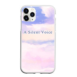 Чехол iPhone 11 Pro матовый A Silent Voice sky clouds