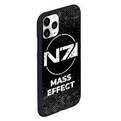 Чехол iPhone 11 Pro матовый Mass Effect с потертостями на темном фоне, цвет: 3D-черный — фото 2