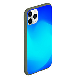 Чехол iPhone 11 Pro матовый Градиент синий, цвет: 3D-темно-зеленый — фото 2