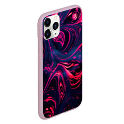 Чехол iPhone 11 Pro матовый Неоновые краски во тьме, цвет: 3D-розовый — фото 2