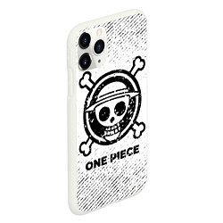 Чехол iPhone 11 Pro матовый One Piece с потертостями на светлом фоне, цвет: 3D-белый — фото 2