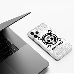 Чехол iPhone 11 Pro матовый One Piece с потертостями на светлом фоне, цвет: 3D-белый — фото 2