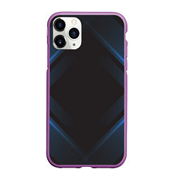 Чехол iPhone 11 Pro матовый Треугольная симметрия, цвет: 3D-фиолетовый