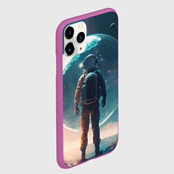 Чехол iPhone 11 Pro матовый Космонавт без головы на другой планете, цвет: 3D-фиолетовый — фото 2