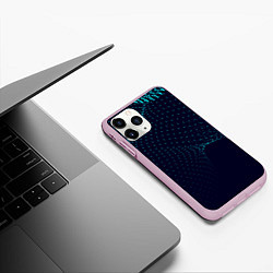 Чехол iPhone 11 Pro матовый Плавающие точки, цвет: 3D-розовый — фото 2