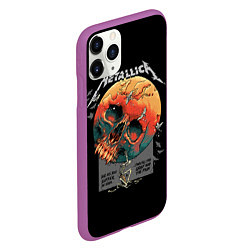 Чехол iPhone 11 Pro матовый Metallica - Металлика, цвет: 3D-фиолетовый — фото 2