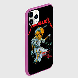 Чехол iPhone 11 Pro матовый Металлика - правосудие, цвет: 3D-фиолетовый — фото 2