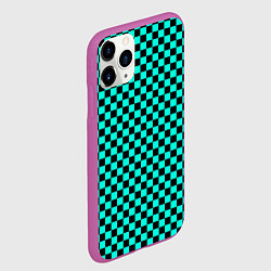 Чехол iPhone 11 Pro матовый Принт квадраты, цвет: 3D-фиолетовый — фото 2