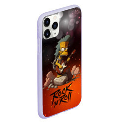 Чехол iPhone 11 Pro матовый Simpsons rock n roll, цвет: 3D-светло-сиреневый — фото 2