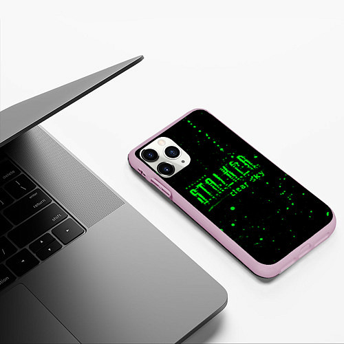 Чехол iPhone 11 Pro матовый Stalker sky radiation / 3D-Розовый – фото 3