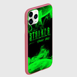 Чехол iPhone 11 Pro матовый Stalker clear sky radiation art, цвет: 3D-малиновый — фото 2