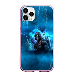 Чехол iPhone 11 Pro матовый Stalker sky art blue, цвет: 3D-розовый