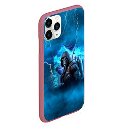 Чехол iPhone 11 Pro матовый Stalker sky art blue, цвет: 3D-малиновый — фото 2