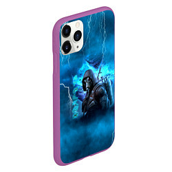 Чехол iPhone 11 Pro матовый Stalker sky art blue, цвет: 3D-фиолетовый — фото 2