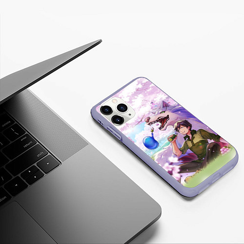 Чехол iPhone 11 Pro матовый Кулинарные скитания в параллельном мире / 3D-Светло-сиреневый – фото 3