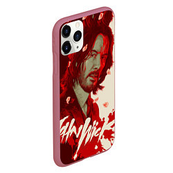 Чехол iPhone 11 Pro матовый John wick osaka, цвет: 3D-малиновый — фото 2