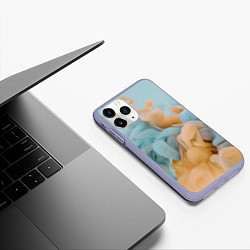 Чехол iPhone 11 Pro матовый Двухцветный дым, цвет: 3D-светло-сиреневый — фото 2