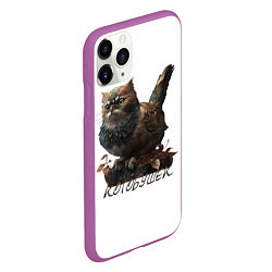 Чехол iPhone 11 Pro матовый Котобушек мем, цвет: 3D-фиолетовый — фото 2
